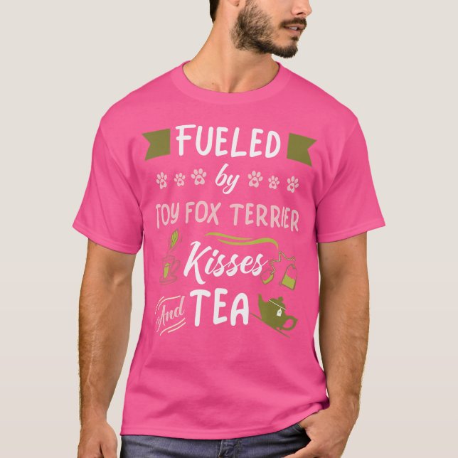 Camiseta Toy Fox Terrier Kisses E Chá (Frente)