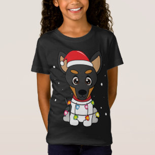 Camiseta Toy Fox Terrier Natal Luzes Mãe Pai Cachorro Prese
