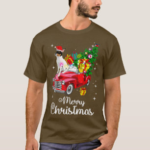 Camiseta Toy Fox Terrier Ride Red Truck Natal Pajama