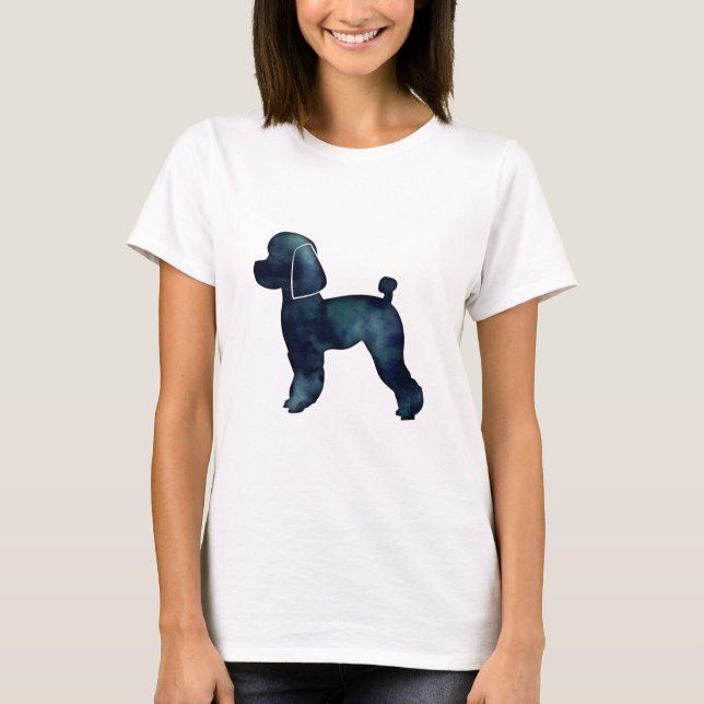 Camiseta Toy Poodle Black Watercolor (Frente)