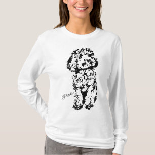 Camiseta Toy Poodle Cute Dog Lover Oferece A Mulher Padrão 