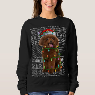 Camiseta Toy Poodle Dog Lover Santa Hat Febre Poodle Chr