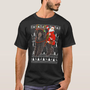 Camiseta Toy Poodle Dog Papais noeis Andando Poodle Feia