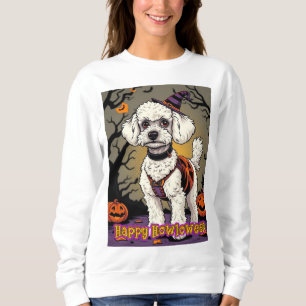 Camiseta Toy Poodle Feliz Dia das Bruxas