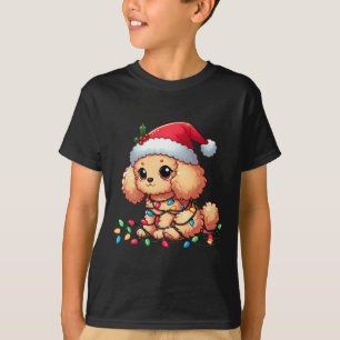 Camiseta Toy Poodle Noite de Natal Cachorros Engraçado Xmas