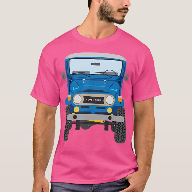Camiseta Toyota Fj40 (Azul) (Frente)