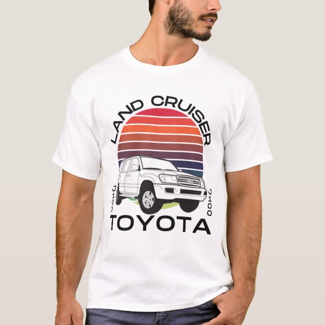 Camiseta Toyota Land Cruiser Retro J100 Off-Road Car Retro (Frente)