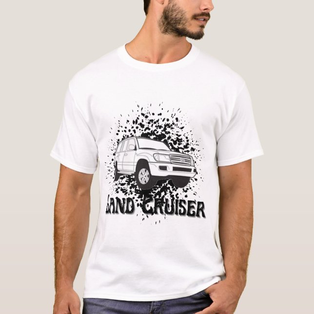 Camiseta Toyota Land Cruiser Retro J100 Off-Road Car Splash (Frente)