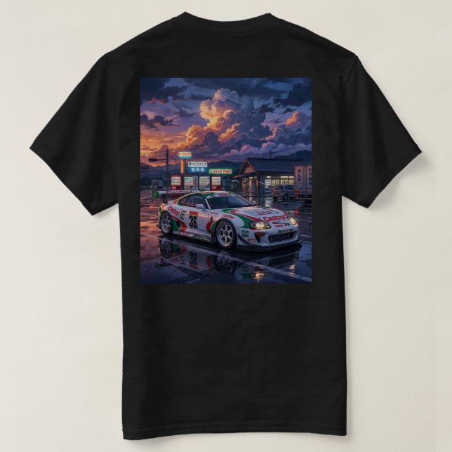 Camiseta Toyota Supra A80 Castrol TOM’S (Verso do Design)