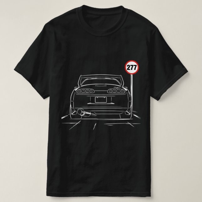 Camiseta Toyota Supra MK4 Line Art - JDM Esportes (Frente do Design)