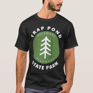 Camiseta Traap Pond State Park Delaware DE Tree Crachá vaca