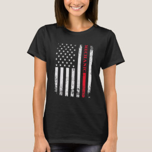 Camiseta Trabalhador Americano de carro mecânico de sinaliz