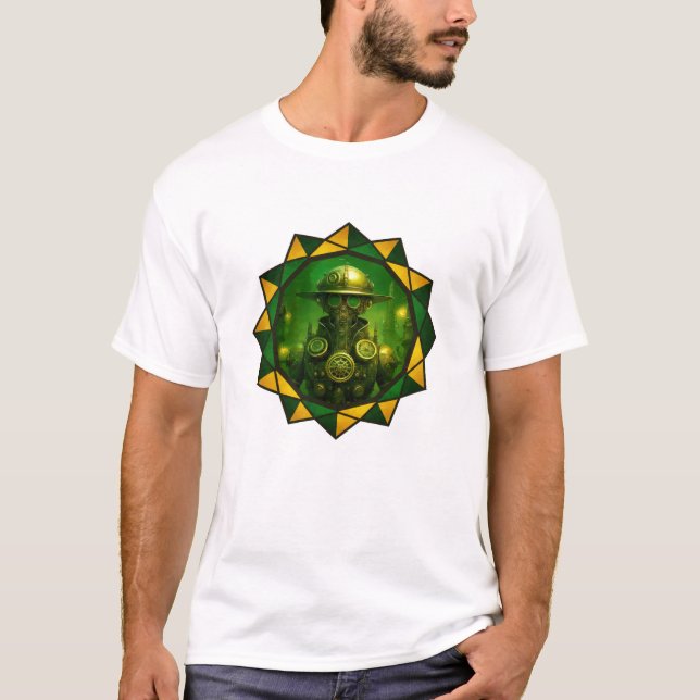 Camiseta Trabalhador da Construção Steampunk (Frente)