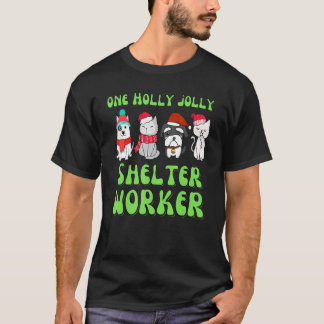Camiseta trabalhador de abrigo de animais Natal cachorro ga