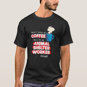Camiseta Trabalhador de abrigo para animais e café