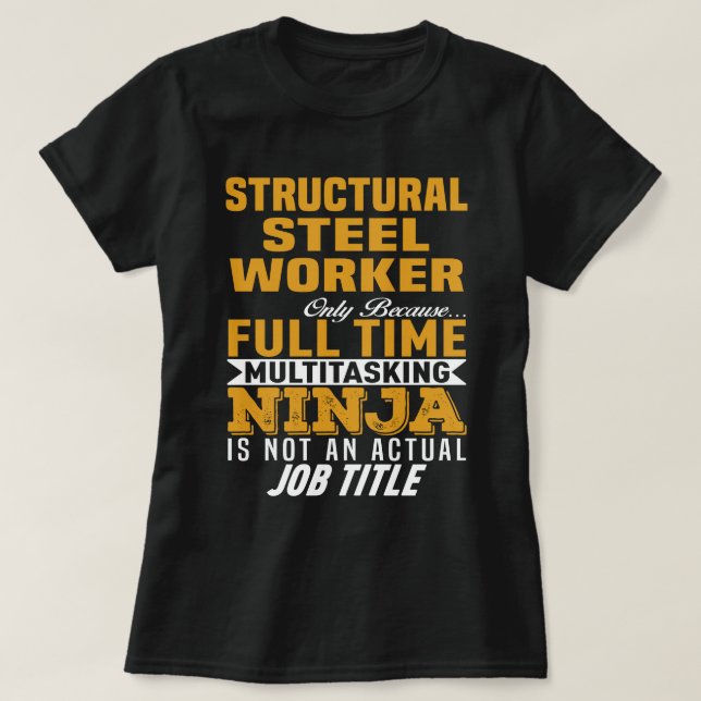 Camiseta Trabalhador de aço estrutural (Frente do Design)