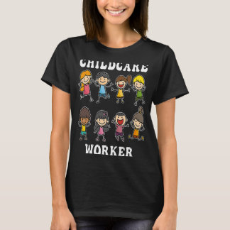 Camiseta Trabalhador de acolhimento de crianças para o jard