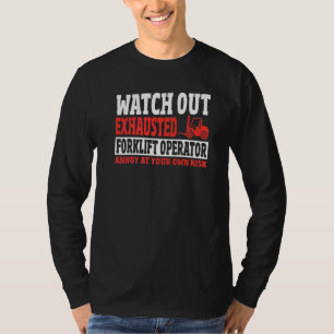 Camiseta Trabalhador de Armazém de Empilhadeira Operador de