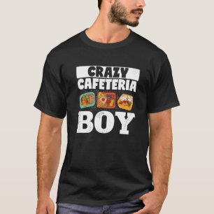 Camiseta Trabalhador de Café Escolar Almoço Lady Food Trays
