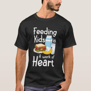 Camiseta Trabalhador De Café Na Comida Da Escola Cozinha De