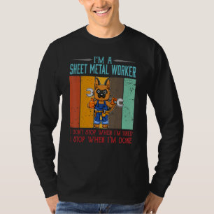 Camiseta Trabalhador de chapa metálica masculino Pare quand