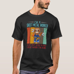 Camiseta Trabalhador de chapa metálica masculino Pare quand
