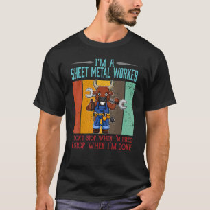Camiseta Trabalhador de chapa metálica masculino Pare quand