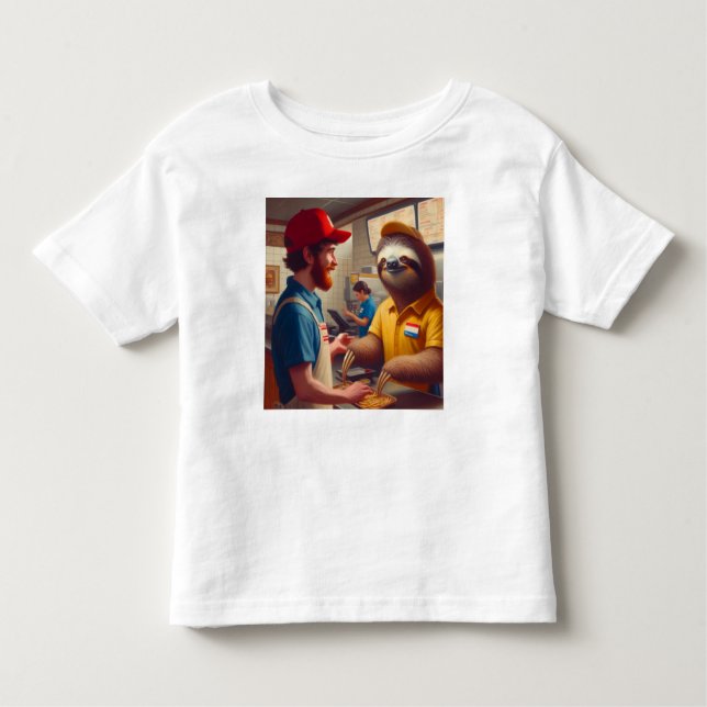 Camiseta Trabalhador de Comida Rápida Lenta (Frente)