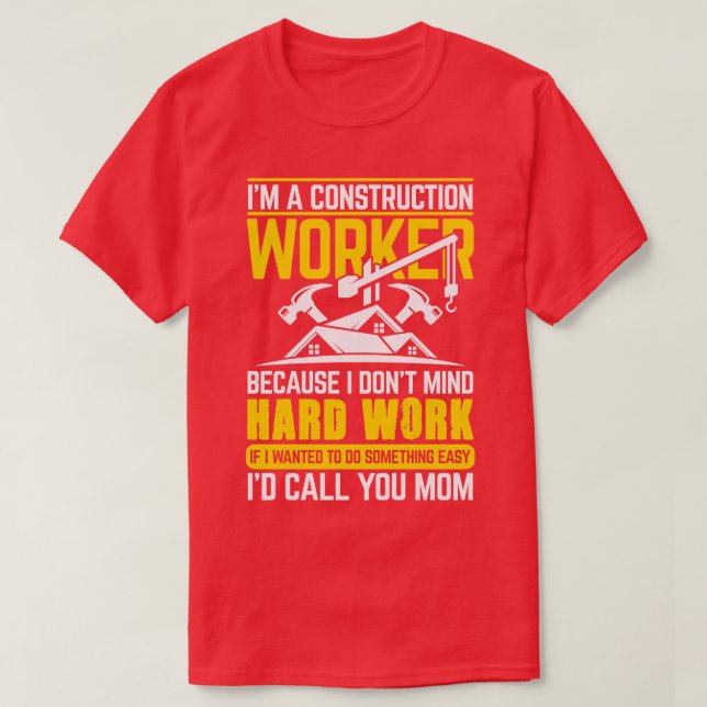 Camiseta Trabalhador de Construção 1 (Frente do Design)