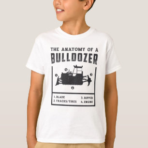 Camiseta Trabalhador De Construção A Anatomia De Um Bulldoz