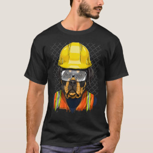 Camiseta Trabalhador De Construção Rottweiler Laboratório A