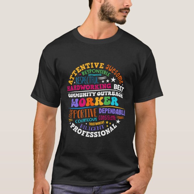 Camiseta Trabalhador de Extensão Comunitária Groovy de Volt (Frente)