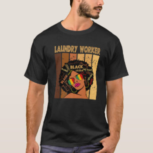 Camiseta Trabalhador de lavanderia na história negra afro-