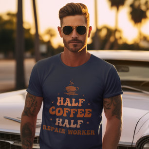 Camiseta Trabalhador de Meio Café de Reparo