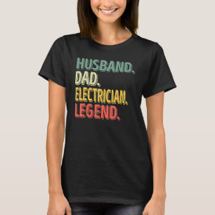 Camiseta Trabalhador Elétrico de Legenda de Pai Marido