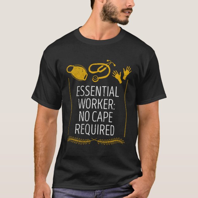 Camiseta Trabalhador Essencial Sem Funcionarios Médico Nece (Frente)