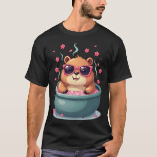 Camiseta Trabalhador Estressado Relaxamento Capivara Banhei