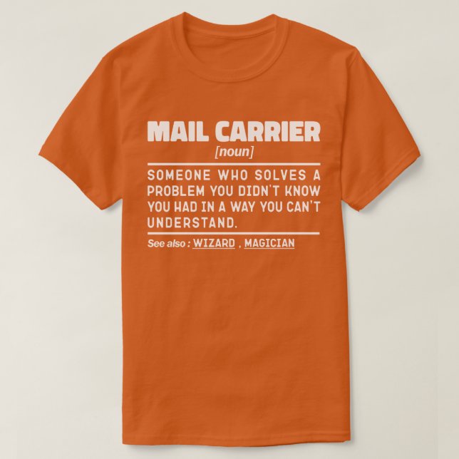 Camiseta Trabalhador Legal do Mail Carrier Noun Bicycle Mes (Frente do Design)