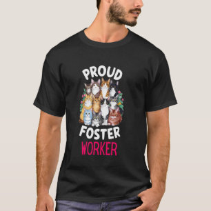 Camiseta Trabalhador Orgulhoso de Gato de Abrigo Adoção de