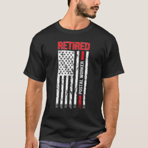 Camiseta Trabalhador Postal Aposentado Bandeira Dos EUA Car