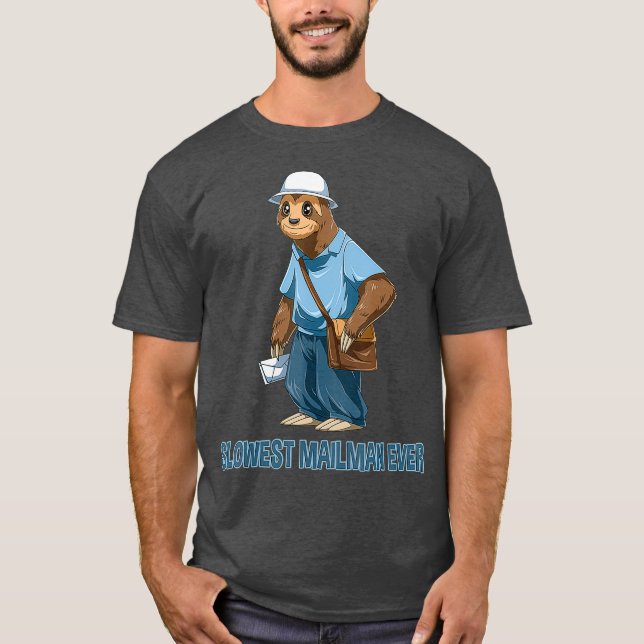 Camiseta Trabalhador Postal Da Mailman Mais Lento E Engraça (Frente)