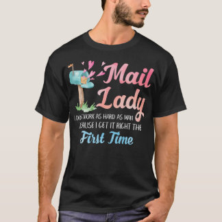 Camiseta Trabalhador Postal Senhorita Correio Primeira Vez 