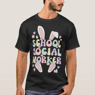 Camiseta Trabalhador Social Escolar Coelheiro de Páscoa Soc