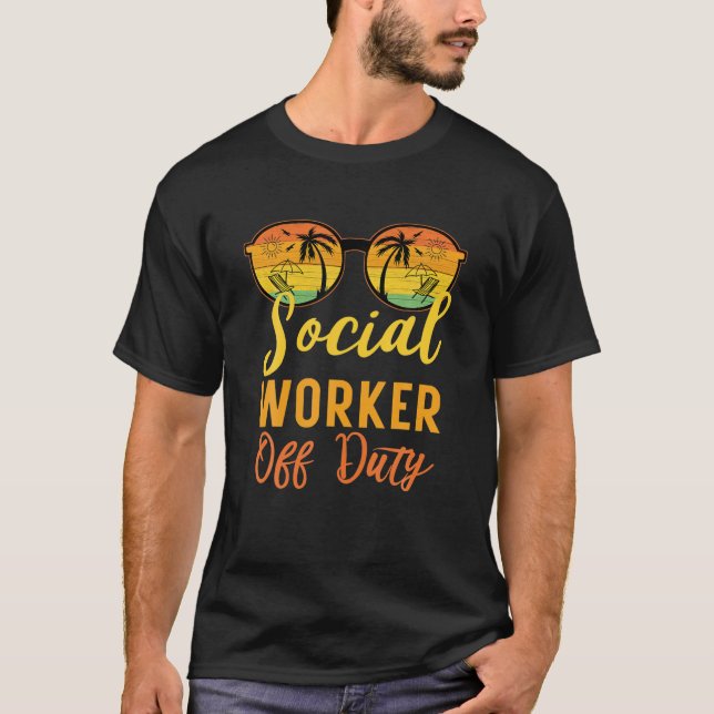Camiseta Trabalhador Social Fora de Serviço Funcional Féria (Frente)