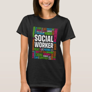 Camiseta Trabalhador Social Homens Mulheres Apreciação do T