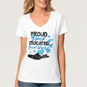 Camiseta Trabalhador Social Negro Oferece Saúde Mental Edu