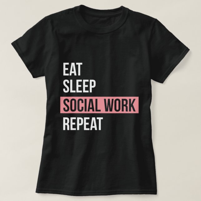 Camiseta Trabalhador Social Presente Coma Serviço Social Do (Frente do Design)