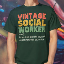 Trabalhador Social Vintage Colega Funny Social Tra