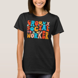Camiseta Trabalhador social Wavy Groovy com estilo retroati