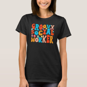 Camiseta Trabalhador social Wavy Groovy com estilo retroati